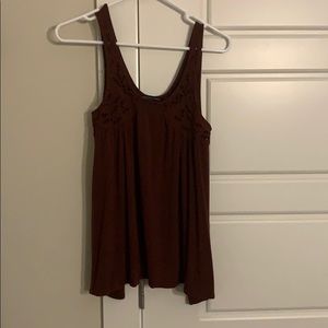 Flowy burgundy tank